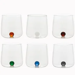 44 cl - Zafferano Bilia Bicchiere Acqua Bilia Colorata in Vetro Borosilicato - Set 6 Pezzi