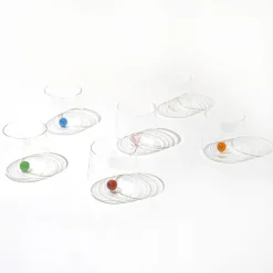 44 cl - Zafferano Bilia Bicchiere Acqua Bilia Colorata in Vetro Borosilicato - Set 6 Pezzi