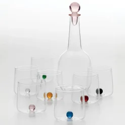 44 cl - Zafferano Bilia Bicchiere Acqua Bilia Colorata in Vetro Borosilicato - Set 6 Pezzi