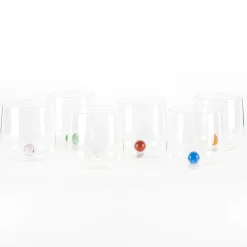 44 cl - Zafferano Bilia Bicchiere Acqua Bilia Colorata in Vetro Borosilicato - Set 6 Pezzi