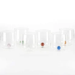44 cl - Zafferano Bilia Bicchiere Acqua Bilia Colorata in Vetro Borosilicato - Set 6 Pezzi