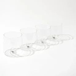 44 cl - Zafferano Bilia Caleido Bicchiere Acqua Fatto a Mano In Vetro Borosilicato Set 4 Pz