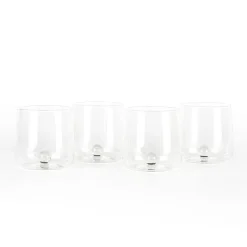 44 cl - Zafferano Bilia Caleido Bicchiere Acqua Fatto a Mano In Vetro Borosilicato Set 4 Pz
