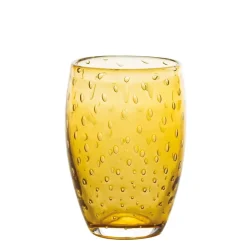 35 cl - Zafferano Bolicante Bicchiere Acqua Bolle in Vetro Soffiato - Set 6 Pezzi