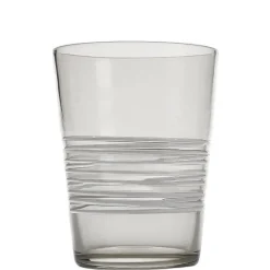 40 cl - Zafferano Filante Bicchiere Acqua Righe in Vetro Soffiato - Set 6 Pezzi