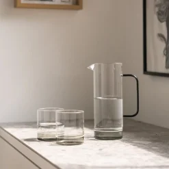 120 cl - Zafferano Filo Bianco Caraffa In Vetro Borosilicato