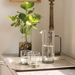120 cl - Zafferano Filo Bianco Caraffa In Vetro Borosilicato