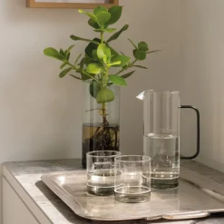 120 cl - Zafferano Filo Bianco Caraffa In Vetro Borosilicato