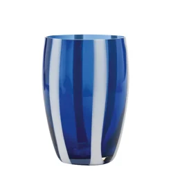 32 cl - Zafferano Gessato Bicchiere Acqua A Righe in Vetro Lavorato A Mano - Set 6 Pezzi