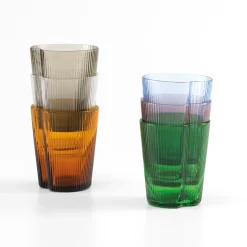 33.5 cl - Zafferano Handy Bicchiere Acqua In Vetro Set 6 Pz