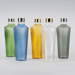 90 cl - Zafferano Handy Bottiglia Acqua Soffiata e Lavorata a Mano In Vetro Borosilicato