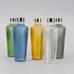 90 cl - Zafferano Handy Bottiglia Acqua Soffiata e Lavorata a Mano In Vetro Borosilicato