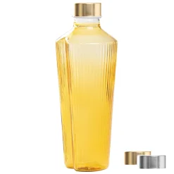 90 cl - Zafferano Handy Bottiglia Acqua Soffiata e Lavorata a Mano In Vetro Borosilicato