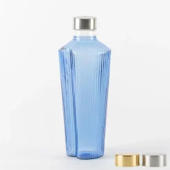 90 cl - Zafferano Handy Bottiglia Acqua Soffiata e Lavorata a Mano In Vetro Borosilicato