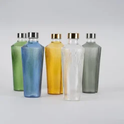 90 cl - Zafferano Handy Bottiglia Acqua Soffiata e Lavorata a Mano In Vetro Borosilicato