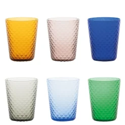 33 cl - Zafferano Isolano Bicchiere Acqua in Vetro - Set 6 Pezzi
