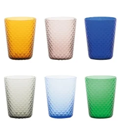 33 cl - Zafferano Isolano Bicchiere Acqua in Vetro - Set 6 Pezzi