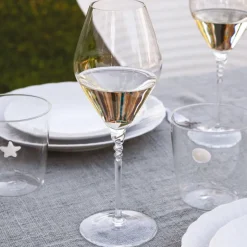 45 cl - Zafferano Jcl Calice Flute Gambo a Spirale in Vetro - Set 2 Pezzi