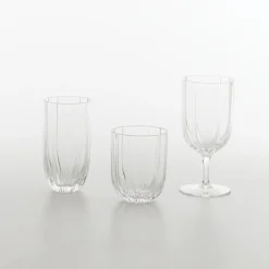 38.5 cl - Zafferano Margherita Bicchiere Acqua In Vetro - Set 4 Pz