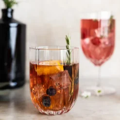 38.5 cl - Zafferano Margherita Bicchiere Acqua In Vetro - Set 4 Pz