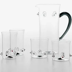 38 cl - Zafferano Patèa Bicchiere Acqua Punti Colorati in Vetro Borosilicato - Set 6 Pezzi