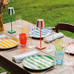 32 cl - Zafferano Perle Bicchiere Acqua Pallini Bianchi in Vetro - Set 2 Pezzi