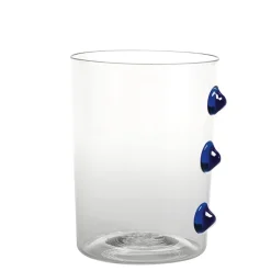 37 cl - Zafferano Petoni Bicchiere Acqua 3 Punti Verticali in Vetro Borosilicato - Set 6 Pezzi
