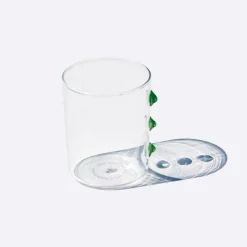 37 cl - Zafferano Petoni Bicchiere Acqua 3 Punti Verticali in Vetro Borosilicato - Set 6 Pezzi