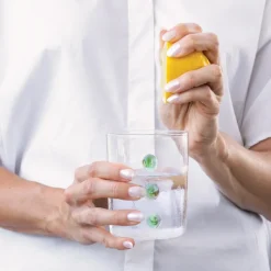 37 cl - Zafferano Petoni Bicchiere Acqua 3 Punti Verticali in Vetro Borosilicato - Set 6 Pezzi
