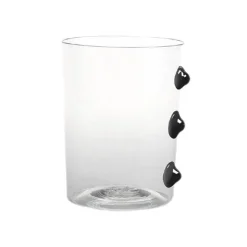37 cl - Zafferano Petoni Bicchiere Acqua 3 Punti Verticali in Vetro Borosilicato - Set 6 Pezzi