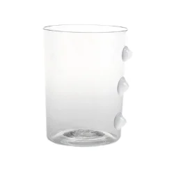 37 cl - Zafferano Petoni Bicchiere Acqua 3 Punti Verticali in Vetro Borosilicato - Set 6 Pezzi