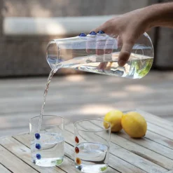37 cl - Zafferano Petoni Bicchiere Acqua 3 Punti Verticali in Vetro Borosilicato - Set 6 Pezzi