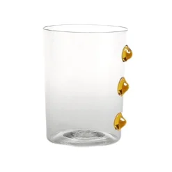 37 cl - Zafferano Petoni Bicchiere Acqua 3 Punti Verticali in Vetro Borosilicato - Set 6 Pezzi