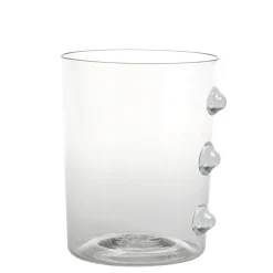 37 cl - Zafferano Petoni Bicchiere Acqua 3 Punti Verticali in Vetro Borosilicato - Set 6 Pezzi