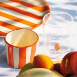 35 cl - Zafferano Teca Frutta Bicchiere Acqua In Vetro Set 6 Pz