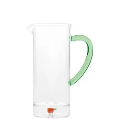 75 cl - Zafferano Teca Frutta Caraffa Fatta a Mano In Vetro Borosilicato