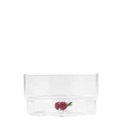 32.5 cl - Zafferano Teca Frutta Coppa Fatta a Mano In Vetro Borosilicato