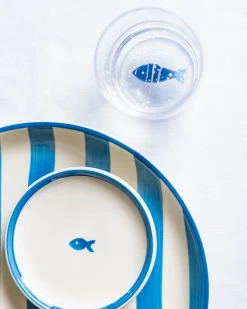 35 cl - Zafferano Teca Mare Bicchiere Acqua In Vetro Set 6 Pz