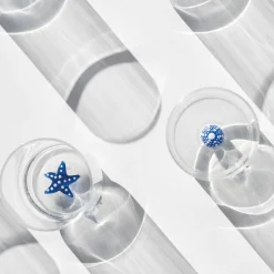 35 cl - Zafferano Teca Mare Bicchiere Acqua In Vetro Set 6 Pz