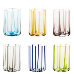 35 cl - Zafferano Tirache Bicchiere Acqua in Vetro Borosilicato - Set 6 Pezzi