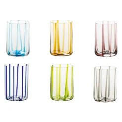35 cl - Zafferano Tirache Bicchiere Acqua in Vetro Borosilicato - Set 6 Pezzi