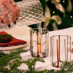 35 cl - Zafferano Tirache Bicchiere Acqua in Vetro Borosilicato - Set 6 Pezzi