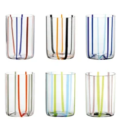 35 cl - Zafferano Tirache Bicchiere Acqua in Vetro Borosilicato - Set 6 Pezzi