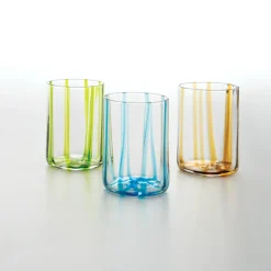 35 cl - Zafferano Tirache Bicchiere Acqua in Vetro Borosilicato - Set 6 Pezzi