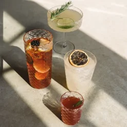 33 cl - Zafferano Veneziano Mixology Bicchiere Cocktail in Vetro - Set 4 Pezzi