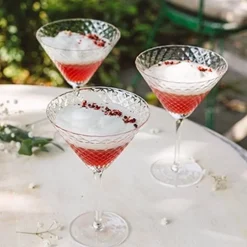 23 cl - Zafferano Veneziano Mixology Bicchiere Martini in Vetro - Set 4 Pezzi