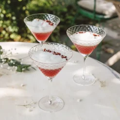 23 cl - Zafferano Veneziano Mixology Bicchiere Martini in Vetro - Set 4 Pezzi