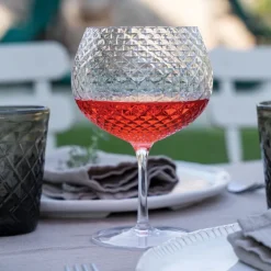 52 cl - Zafferano Veneziano Mixology Calice Gin Tonic in Vetro - Set 4 Pezzi