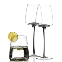 25 cl - Zieher Vision Side Bicchiere Vino in Vetro Borosilicato - Set 2 Pezzi