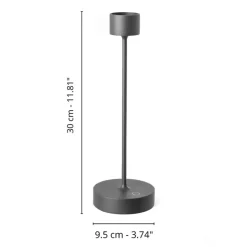 30 cm - Abert Saturno Lampada Da Tavolo Dimmerabile In Alluminio
